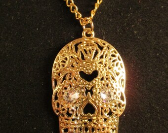 Golden Skull Necklace