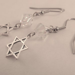 Sterling Silver Star of David Earrings