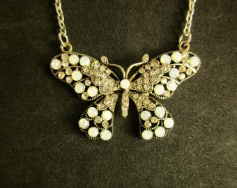 Jeweled Butterfly Necklace