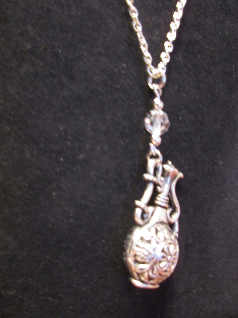 Ornate Silver Pitcher Necklace