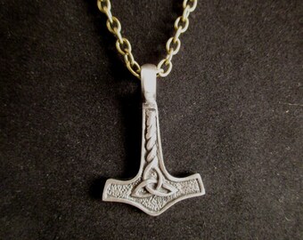 Pewter Thors Hammer Necklace