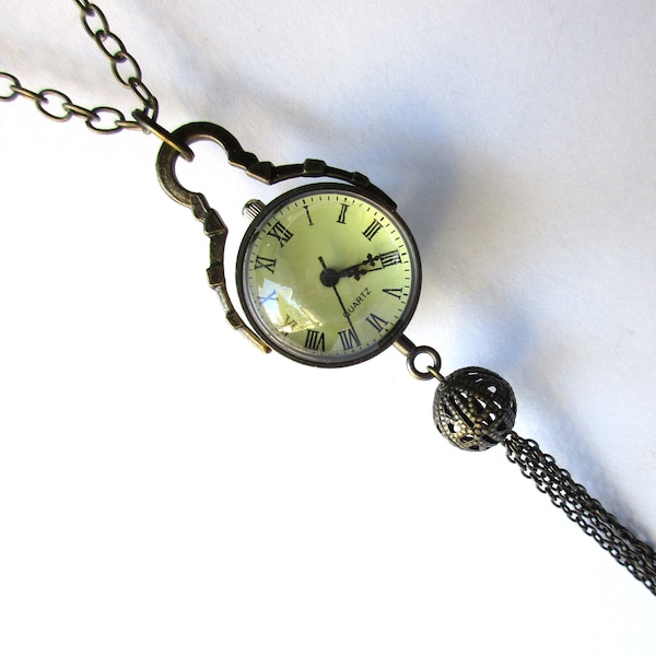 Working Ball Watch Necklace
