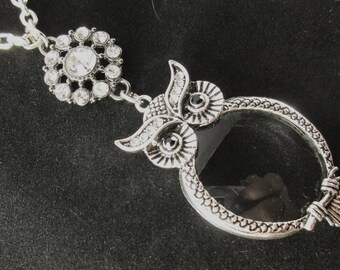 Magnifying Glass Owl Necklace