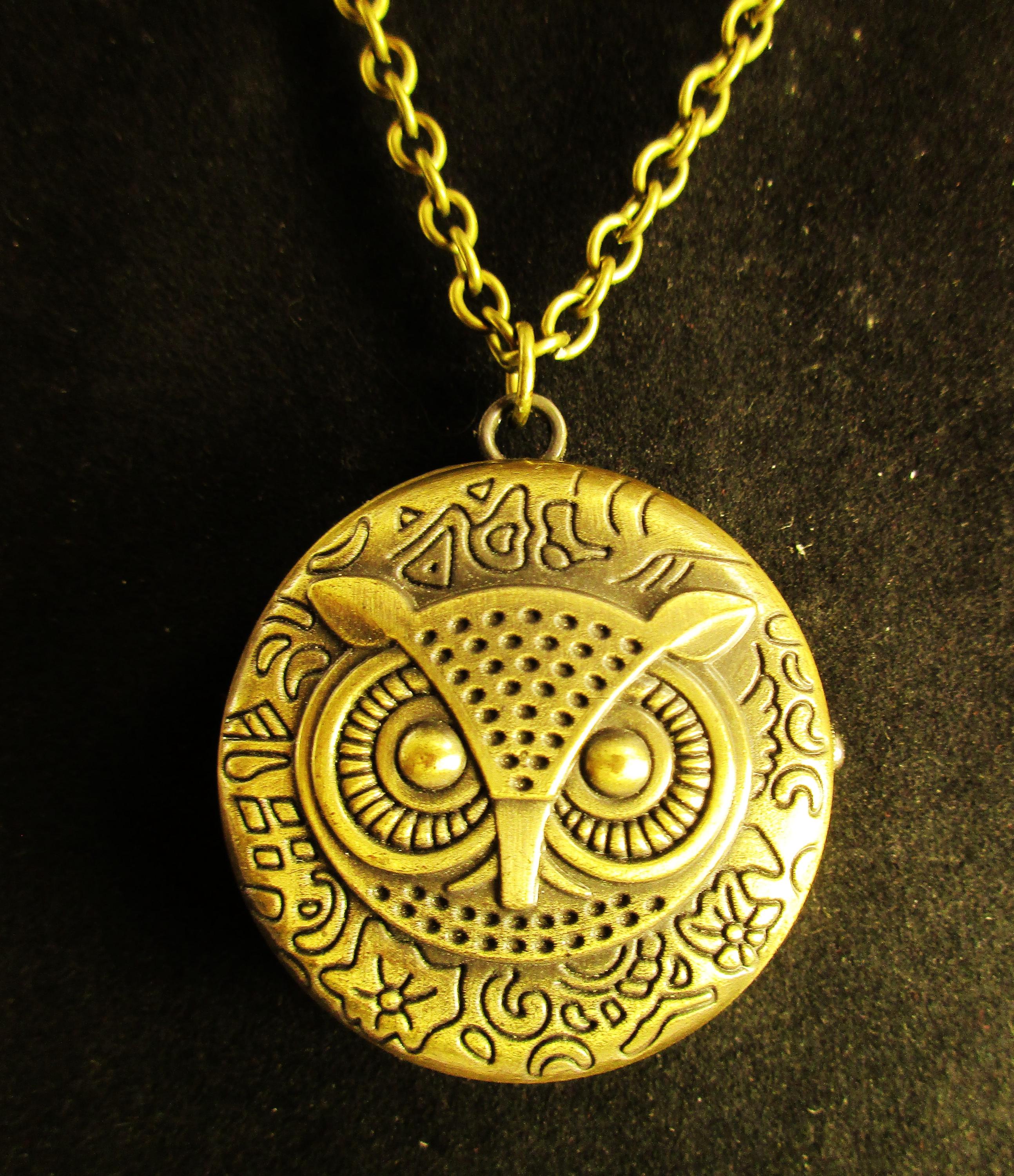 Owl Working Watch Necklace