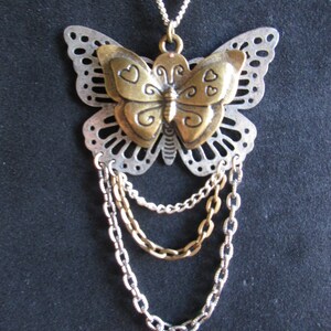 Pewter Butterfly Necklace