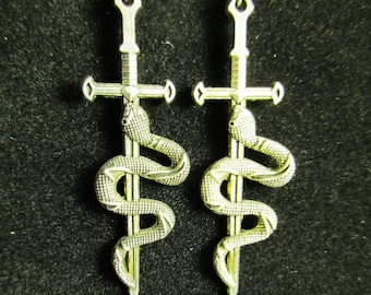 Serpent and Sword Earrings