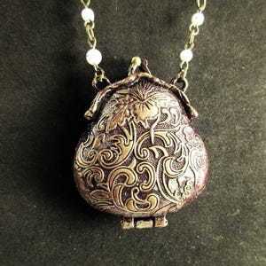 Brass Purse Locket Necklace