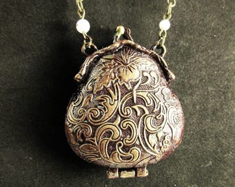 Brass Purse Locket Necklace