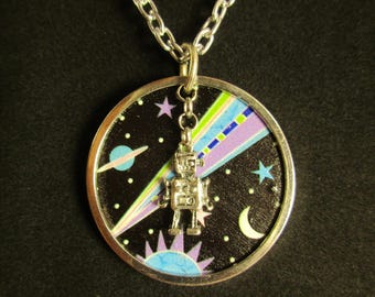 Space Robot Necklace