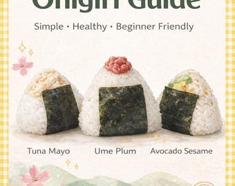 Libro de recetas de onigiri lindo y fácil (descarga en PDF) | ¡Aprenda a hacer bolas de arroz japonesas en casa!