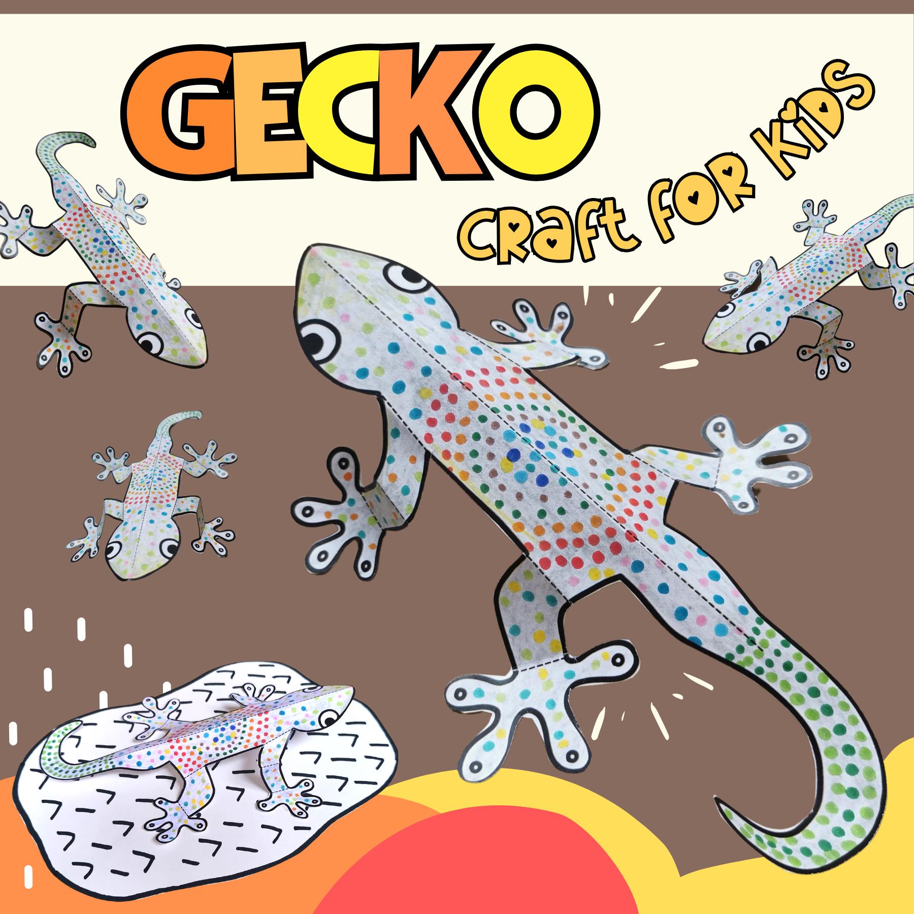 Gecko Craft for Kids - Etsy UK