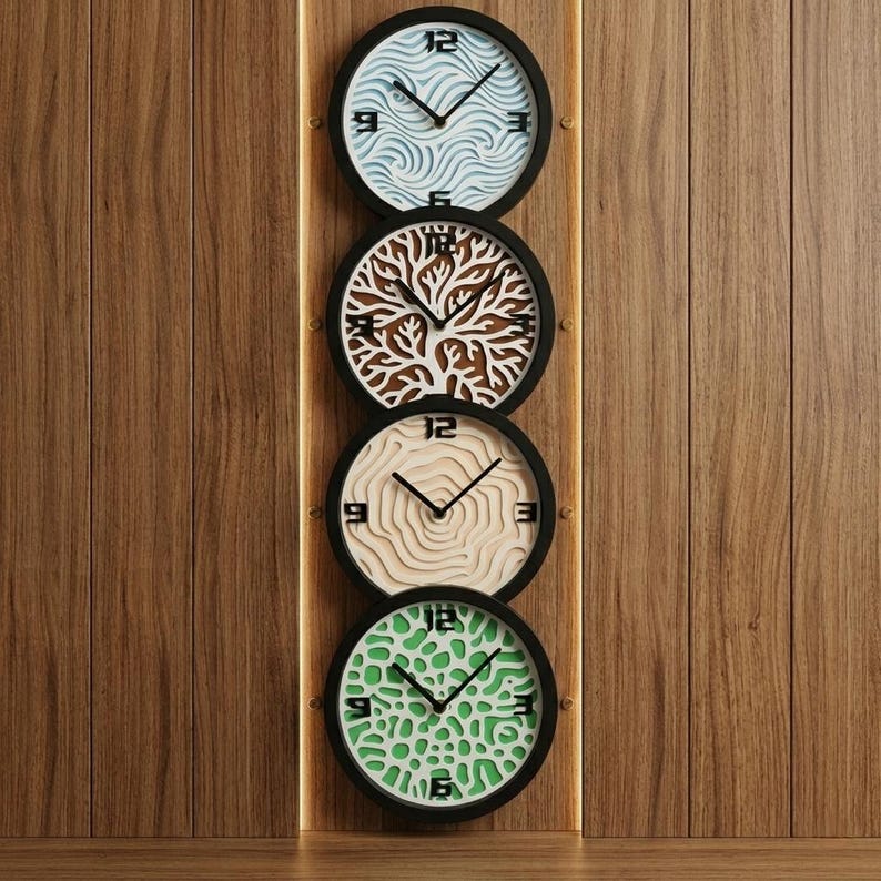 3d Printed Nature Inspired Wall Clock - Etsy