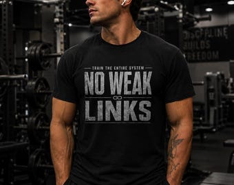 No Weak Links T-Shirt | Build the Body as a one, Fitness Strength Tee