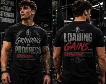 Koszulka Grinding in Progress | Koszulka z nadrukiem Gains Gym