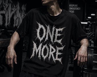 One More logo T-Shirt | Breakthrough monster back design, Gothic metal style