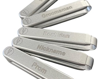 Alfiler de corbata personalizado, barra de corbata personalizada para hombre, alfiler de corbata magnético patentado, regalo para novios, regalo para padrinos de boda, regalo de aniversario