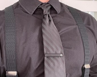 Alfiler de corbata para padrinos de boda, alfiler de corbata personalizado, barra de corbata grabada personalizada, regalo para el novio, alfiler de corbata magnético patentado para hombres.