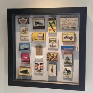 The Marlboro light  - Framed Vintage Matchbox Art – Handmade Collector's Display