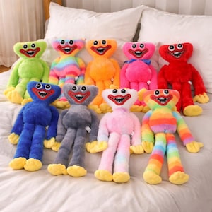 Huggy Wuggy Plüschtier – Poppy Playtime Monster | Schaurig niedliches blaues Stofftier | Horror Game Charakter Puppe | Gamer Geschenk