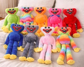 Brinquedo de Pelúcia Huggy Wuggy – Monstrinho de Pelúcia Poppy Playtime | Bichinho de Pelúcia Azul Assustadoramente Fofo | Boneco de Personagem de Jogo de Terror | Presente para Gamers