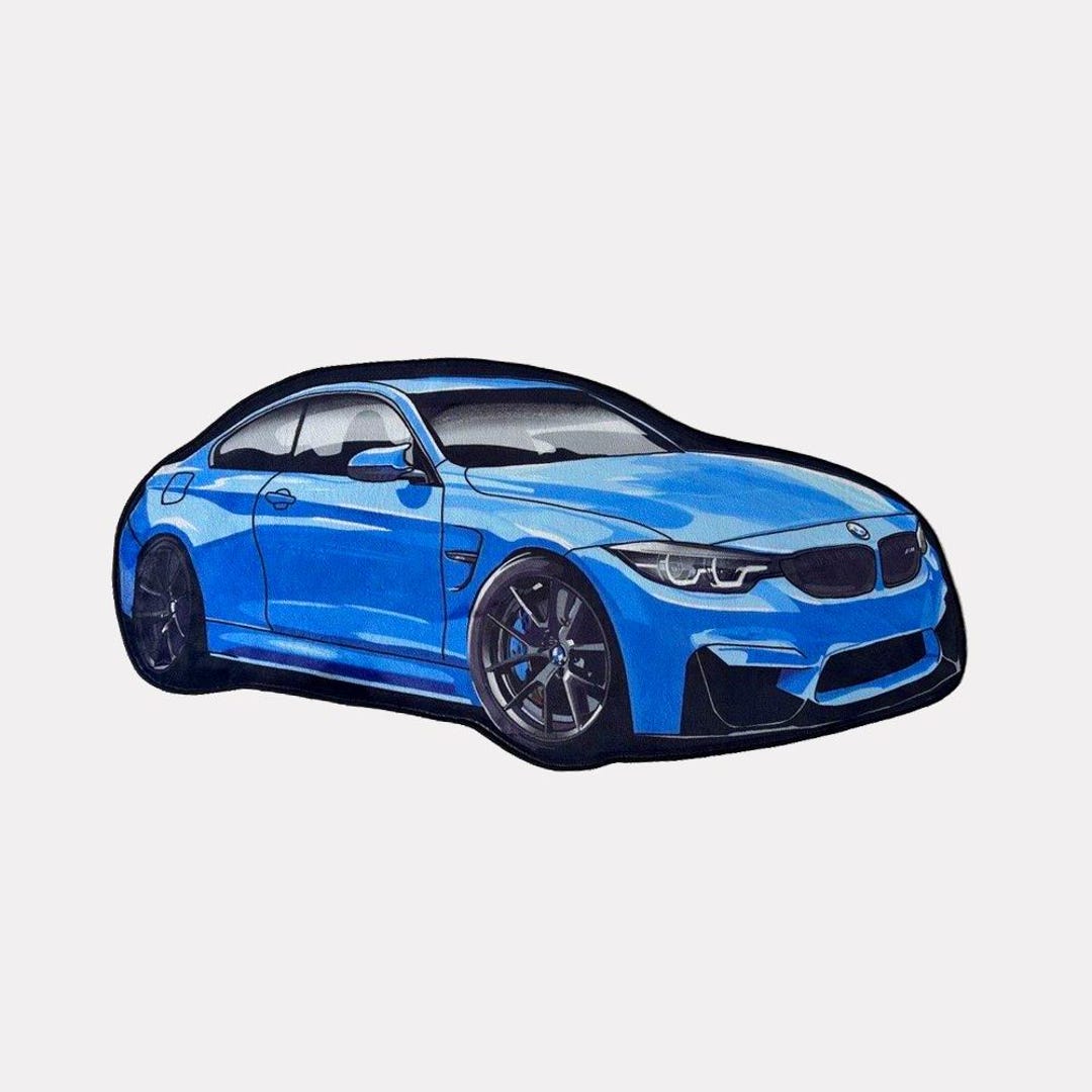 BMW M4 Rug: Plush Supercar Decor for Car Enthusiasts - Etsy