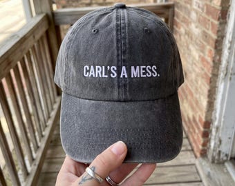 Gorra lavada bordada inspirada en una casa de verano, gorra "Carl's A Mess", gorra con cita de Bravo TV, regalo divertido de reality show, gorra vintage unisex para papá