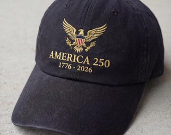 Gorra bordada America 250, gorra patriótica de EE. UU. 1776-2026, gorra de béisbol del 250 aniversario, regalo del semiquincentenario, gorra para veteranos