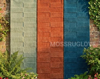 Bunter Handgetufteter Wollteppich, Moderner Salbei Terrakotta Flur Teppich, Minimalistischer Türkis Eingangsbereich Teppich, Benutzerdefinierte Größe Block Geometrisch