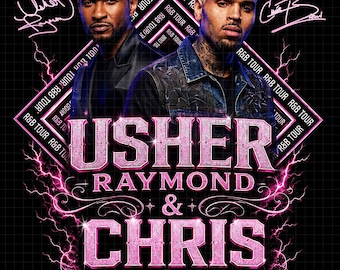 Usher Raymond Chris Brown Tour 2026 R&B, png-ontwerp (digitale download)