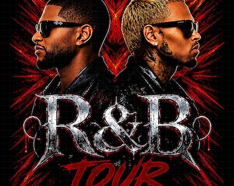 Usher Raymond Chris Brown Tour 2026 R&B, png-ontwerp (digitale download)