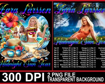 Gira del Sol de Medianoche de Zara Larsson PNG (Descarga digital)