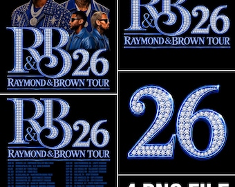 Usher Raymond Chris Brown Tour 2026 R&B-bundel png-bestandsontwerp (digitale download)