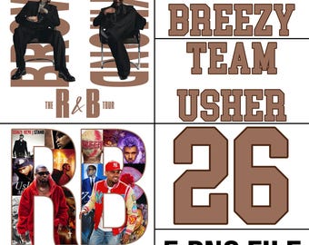 Usher Raymond Chris Brown Tour 2026 R&B-bundel 5 png-bestandsontwerp (digitale download)