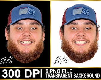 Luke Combs BIG Face PNG-bestand, Luke Combs Tour 2026 PNG-ontwerp, My Kinda Saturday Night-bundel (digitale download)