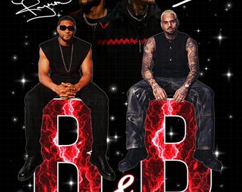Usher Raymond Chris Brown Tour 2026 R&B, png-ontwerp (digitale download)