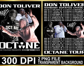 Don Toliver Octane Tour PNG Concert Archivo PNG, descarga instantánea y listo para imprimir