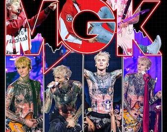 MGK Machine Gun Kelly Lost Americana Tour 2026 Fanart: png-bestand T-shirtontwerp (digitale download)