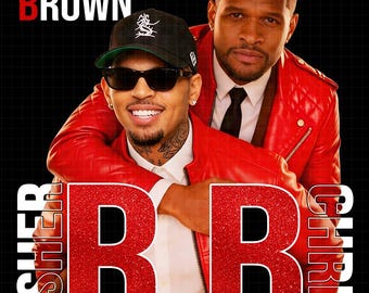 Usher Raymond Chris Brown Tour 2026 R&B, png-ontwerp (digitale download)