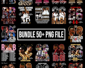 Bundel 50+ bestand, Usher Chris Brown Raymond en Brown R&B Tour, png (digitale download)