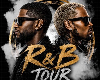 Usher Raymond Chris Brown Tour 2026 R&B, png-ontwerp (digitale download)