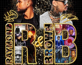 Usher Raymond Chris Brown Tour 2026 R&B, png-ontwerp (digitale download)