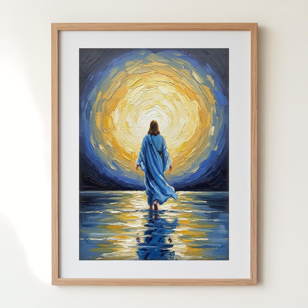 Jesus Walking Toward Light Printable Wall Art, Christian Digital ...