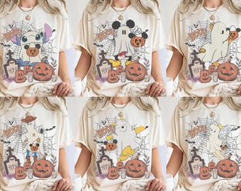 Anpassen Disney Charaktere Halloween Shirt, Mickey Ghost Shirt, Mickey's Not So Scary Halloween Party Tee, Disney Halloween 2026 Trip Shirt