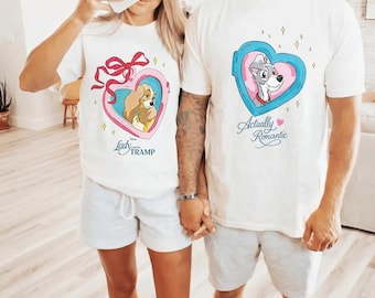 Retro Disney Lady And Tramp T Shirt, Vintage Lady And Tramp T-shirt, Disney Dogs Tee, Magic Kingdom Shirt, Disney Family Trip Cute Dog Shirt