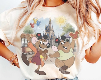 Retro Cinderella Jaq Gus Comfort Colors Shirt, Disney Snack Shirt, Cinderella Friends Tee, Disney World Trip Shirt, Disneyland Vacation Tee