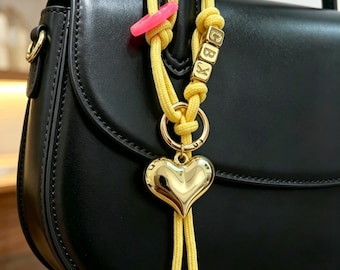 Personalized Rope Bag Charm, Custom Name Woven Paracord, Trendy Backpack Accessory