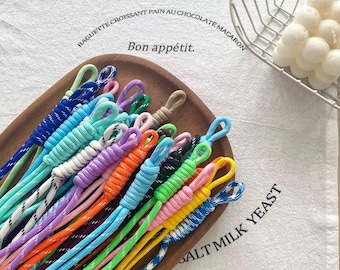 1-100Pcs, Y2k Knot Rope Purese Charm, Paracord Keychain Accessories, Rope Bag Charms For Purse