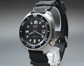 Oh 1875 n mint seiko 6105-8110 captain willard 2nd diver rotating bezel at men's