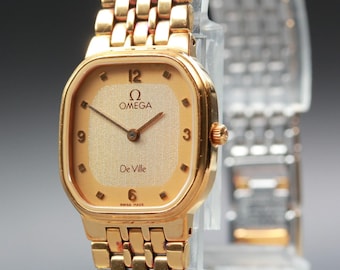Vintage 1984 as-is omea de ville cal.1375,ref.795.0834 qz women's watch japan