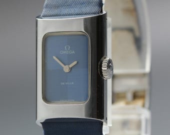 Near MINT Vintage OMEGA De Ville Cal 1377 Gold Tank Qz Mens Watch
